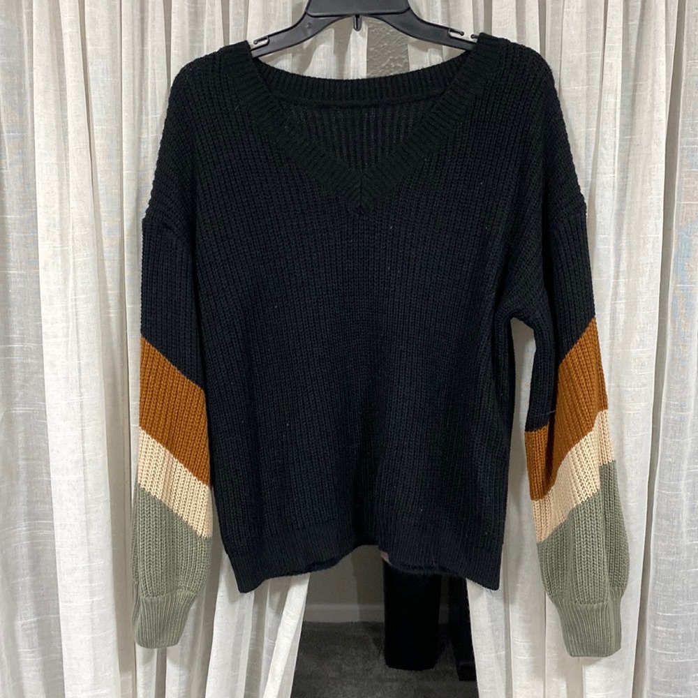 Colorblock Sleeve Sweater